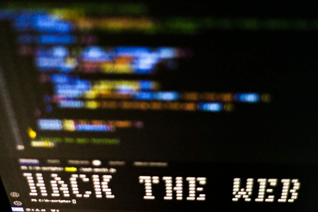 A computer screen with the words back the web on it